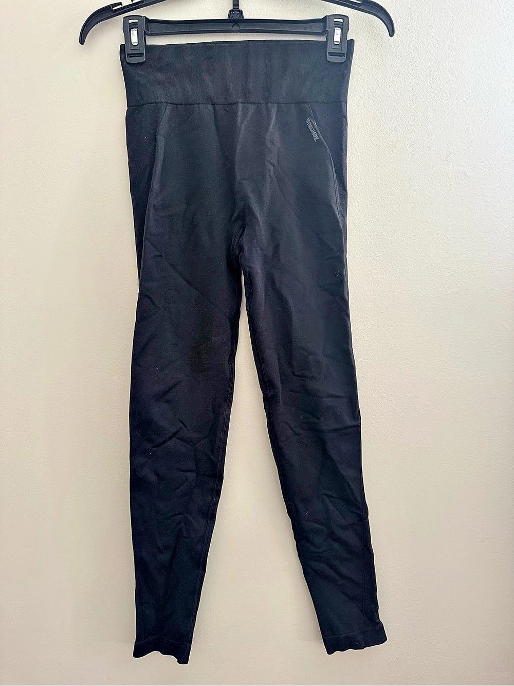 Gymshark Waistband Logo Leggings Black Athletic Leggings